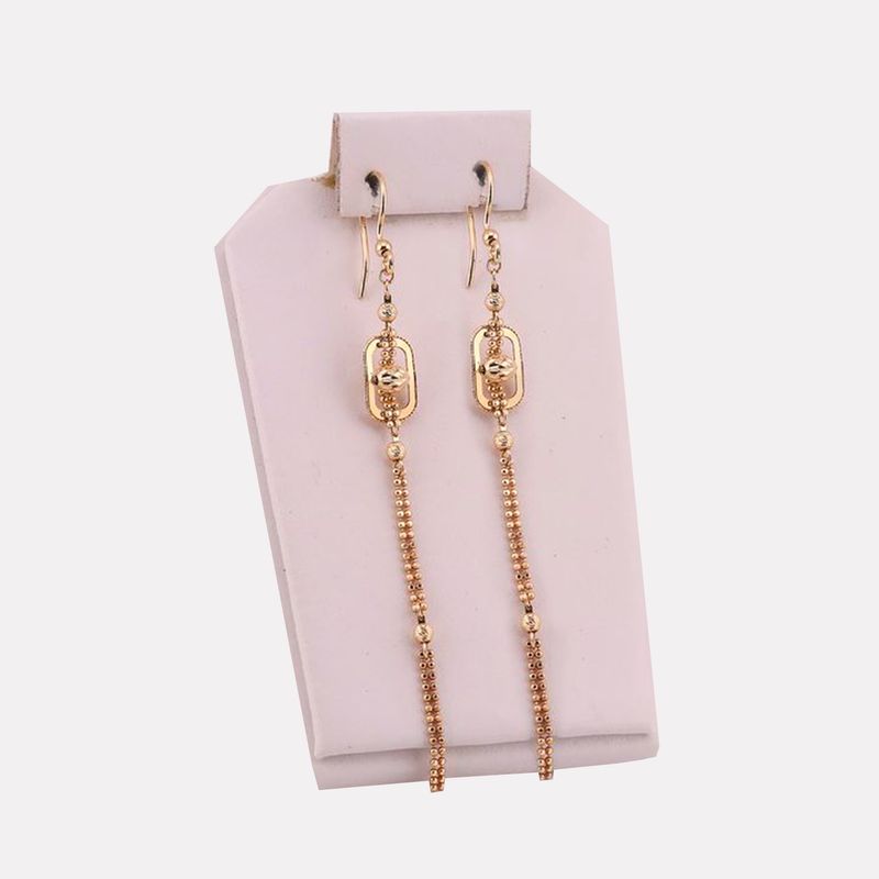 Aretes Largos Puntos 14k 3.2g